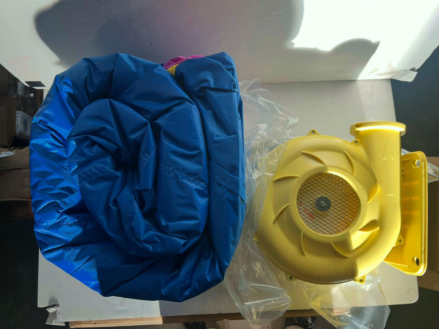 (New Open Box) FBSPORT Inflatable Bounce House, Kids Bounce Castle Slide for Indoor Outdoor,