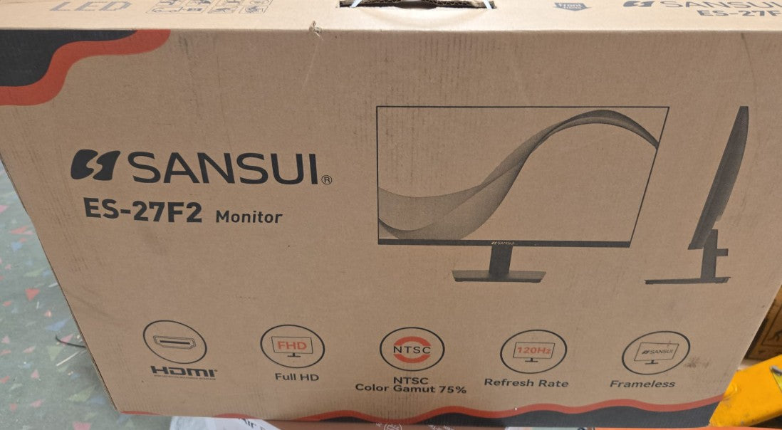(New Open Box) 🖥️✨ SANSUI 27" FHD Computer Monitor | 120Hz • 1080P • HDR • 110% sRGB |