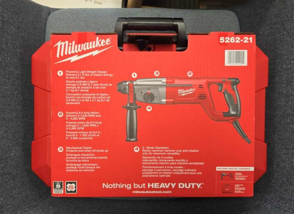 (Brand New) Milwaukee Tool 8 Amp Corded 1-inch SDS D-Handle Rotary Hammer