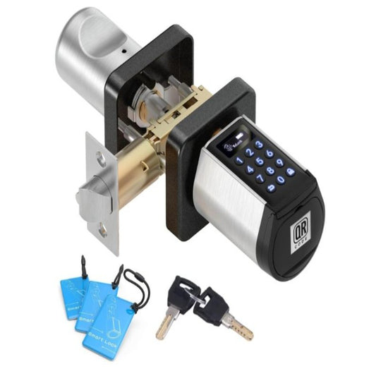 Welock WiFi Smart Lock with Keypad PCB32  Safer Keyless Entry Smart Door Lock, Smart Bluetooth Door Knob with Keypad APP Control IC Card Mechanical Key Easy to Install for Apartments Homes Bedroom Garage and Offices (Black)