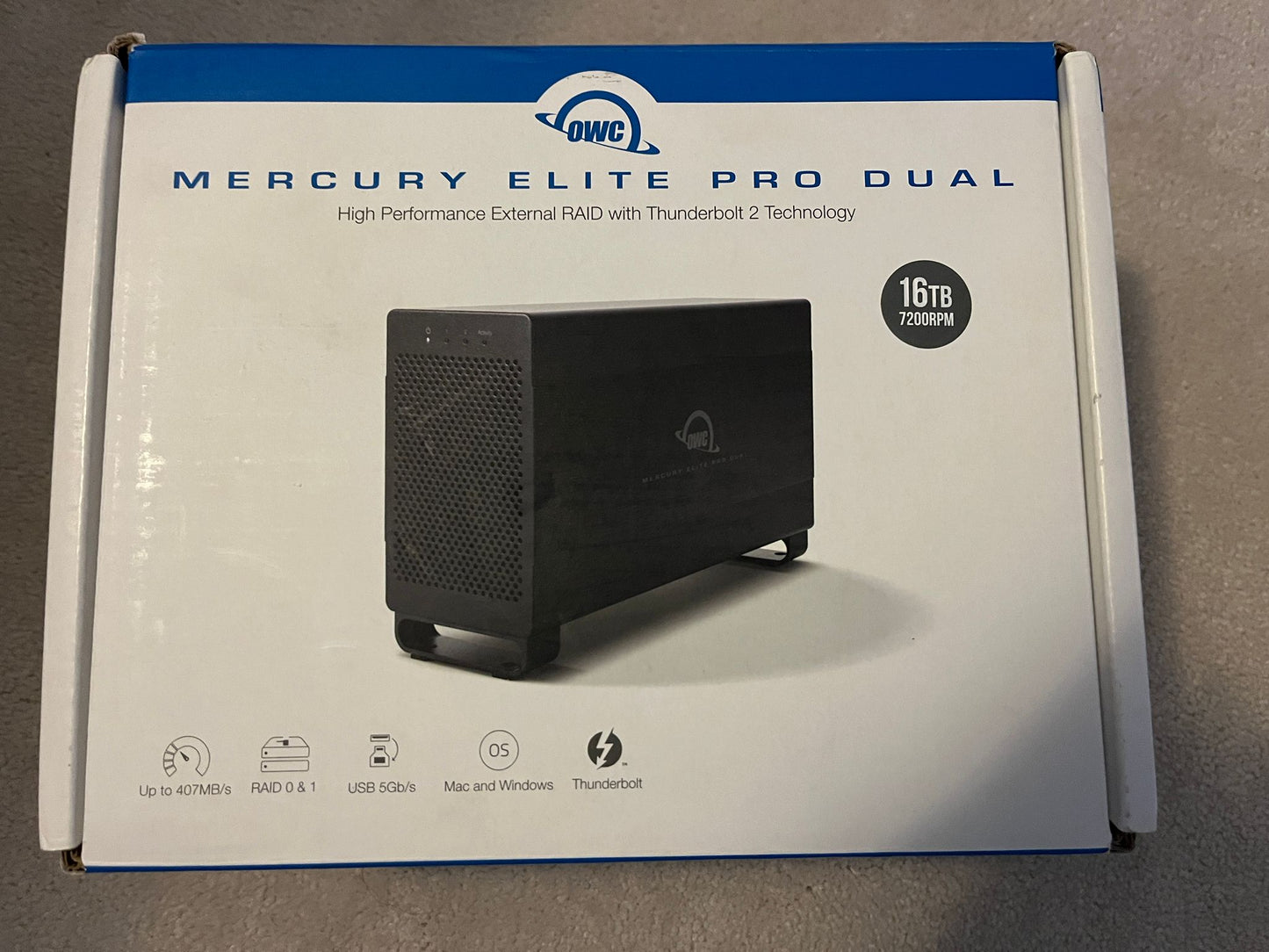 (Brand New) 16.0TB OWC Mercury Elite Pro Dual