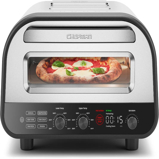 (Brand New) CHEFMAN Indoor Countertop Electric Pizza Oven, 5 Touchscreen Presets