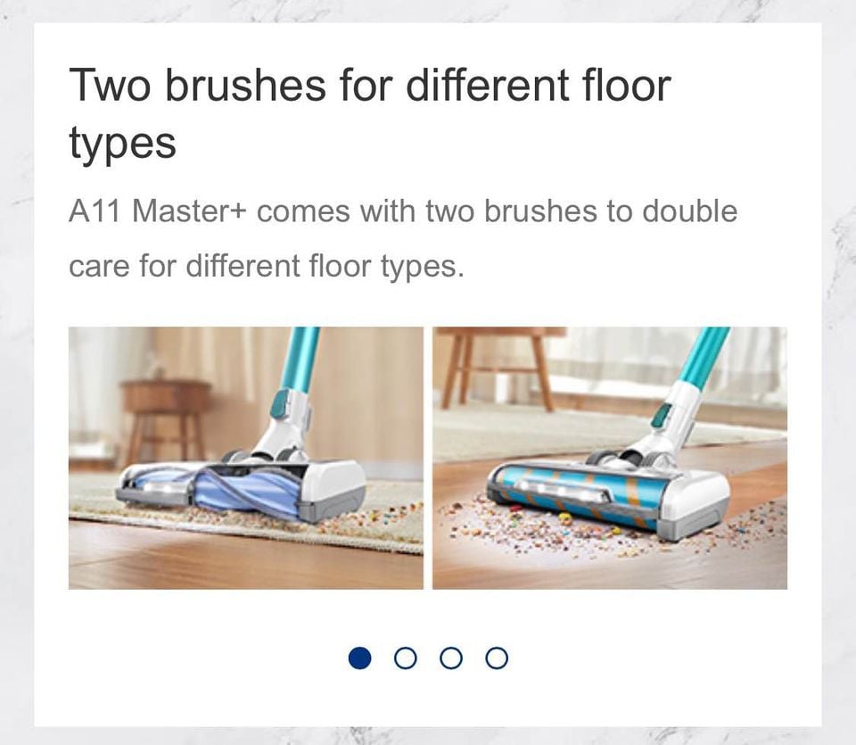 Used (Excellent) Tineco A11 Master+ Cordless Lightweight Stick Hand Vacuum Cleaner Powerful Suction