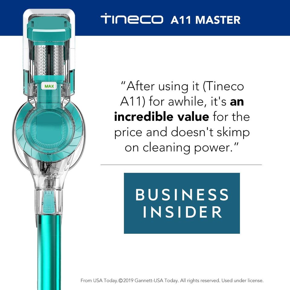 Used (Excellent) Tineco A11 Master+ Cordless Lightweight Stick Hand Vacuum Cleaner Powerful Suction