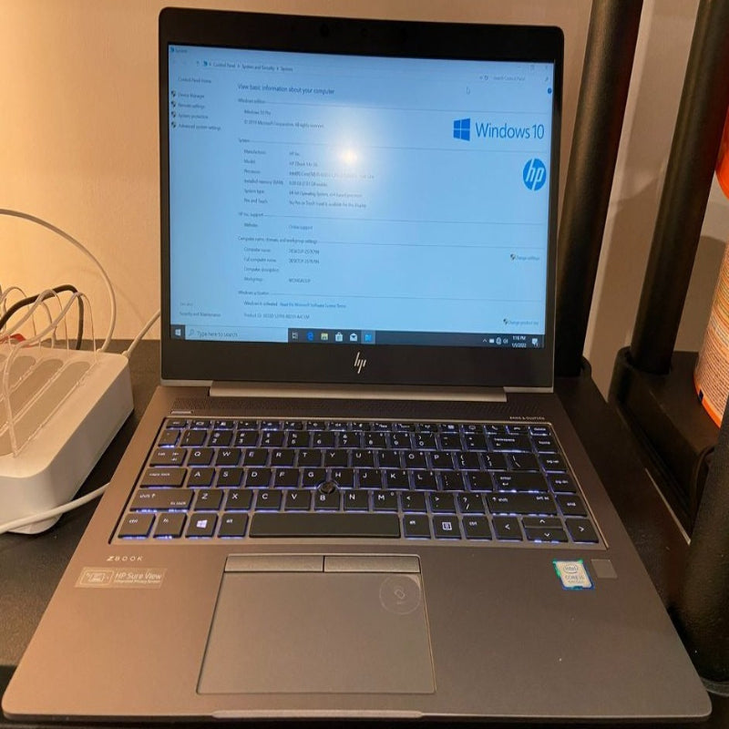 Refurbished (Excellent) HP ZBook 14u G6 14" FHD i5 16GB 512 SSD W11 Battery 100%