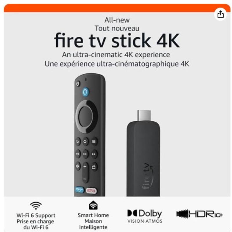 (Brand New Sealed) Amazon Fire TV Stick 4K Gen 2 streaming device, more than 700,000 movies and TV episodes