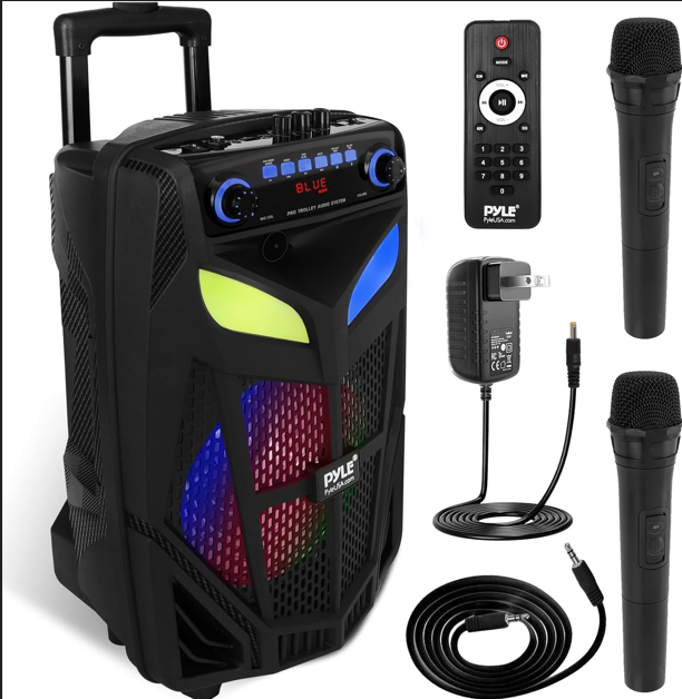 (Brand New) Pyle Portable Bluetooth PA Speaker System - 600W 10” Outdoor BT Speaker
