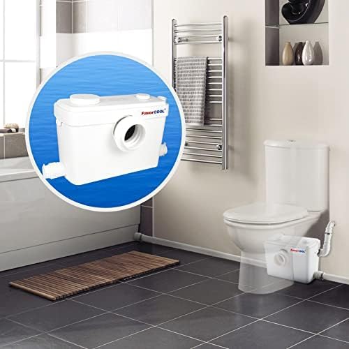(Excellent) FAVORCOOL 600W Toilet Upflush Pump,Macerator Sewage Pump for Basement Bathroom