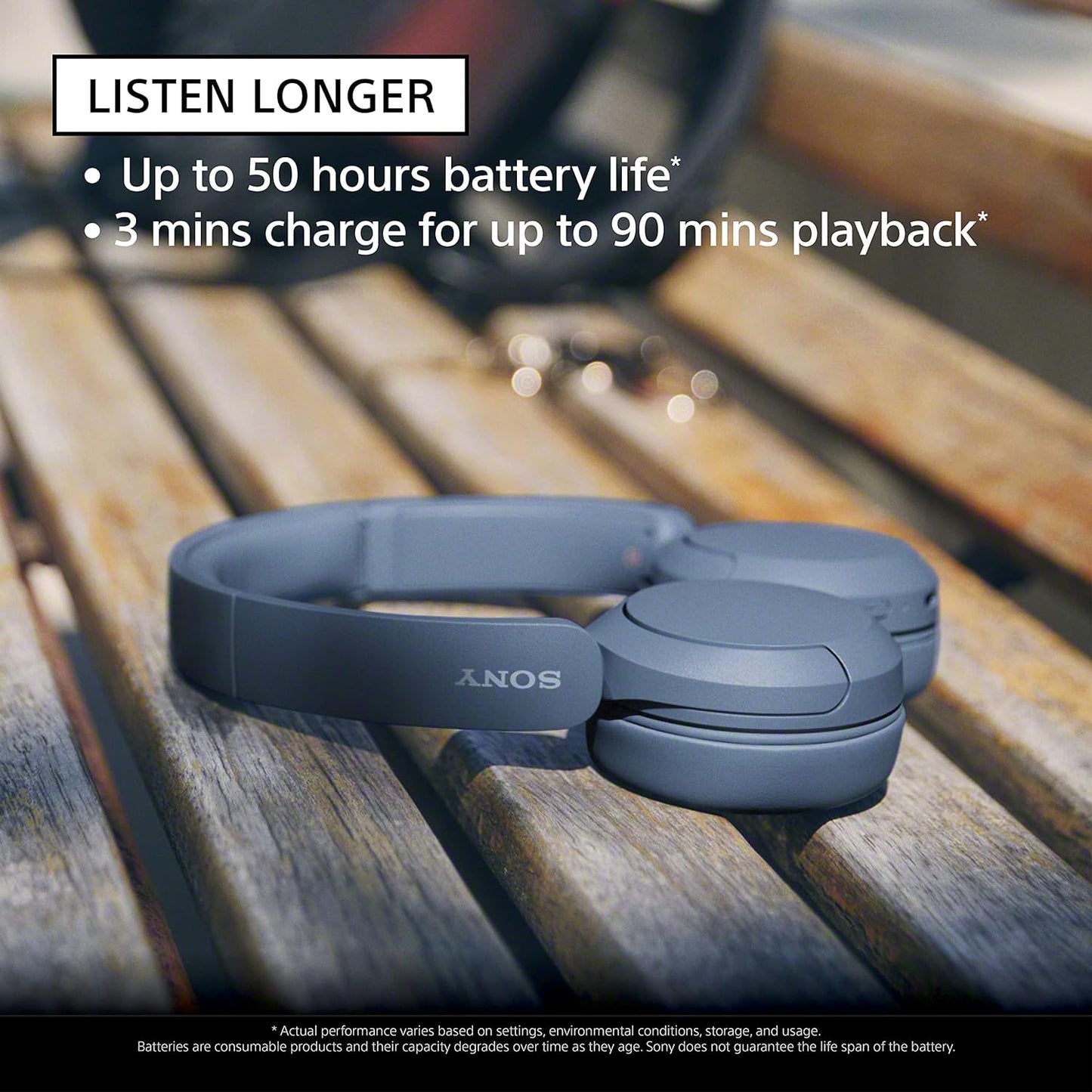 (Brand New) Sony WH-CH520 Wireless Headphones Bluetooth On-Ear Headset with Microphone, Black