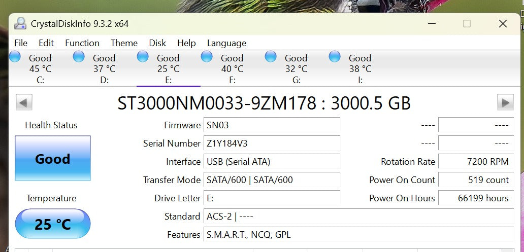 (Excellent) SEAGATE ST3000NM0033 CONSTELLATION ES.3 3TB 7200 RPM