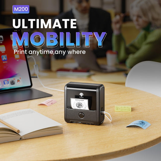 (Excellent) Phomemo M200 Label Maker | 3" Bluetooth Thermal Printer • Rolls Included
