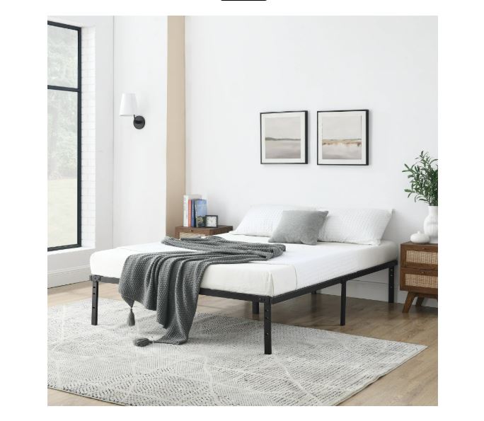 (Brand New) Mainstays Full 14" Heavy Duty Steel Slat Platform Bed Frame (mattress not included)