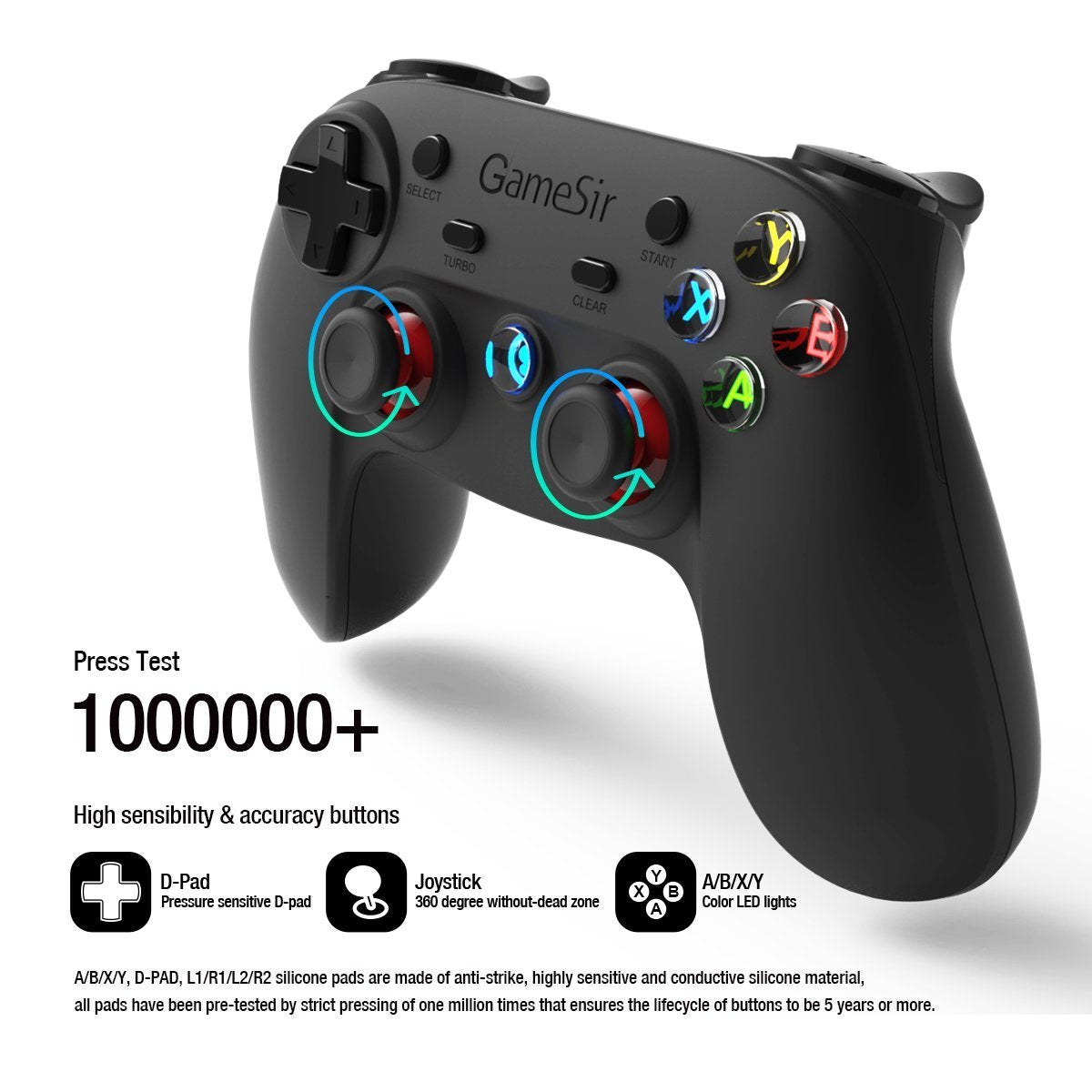 (Good) GameSir G3s Gamepad Bluetooth Wireless Controller for Android Smartphone Tablet/Samsung VR