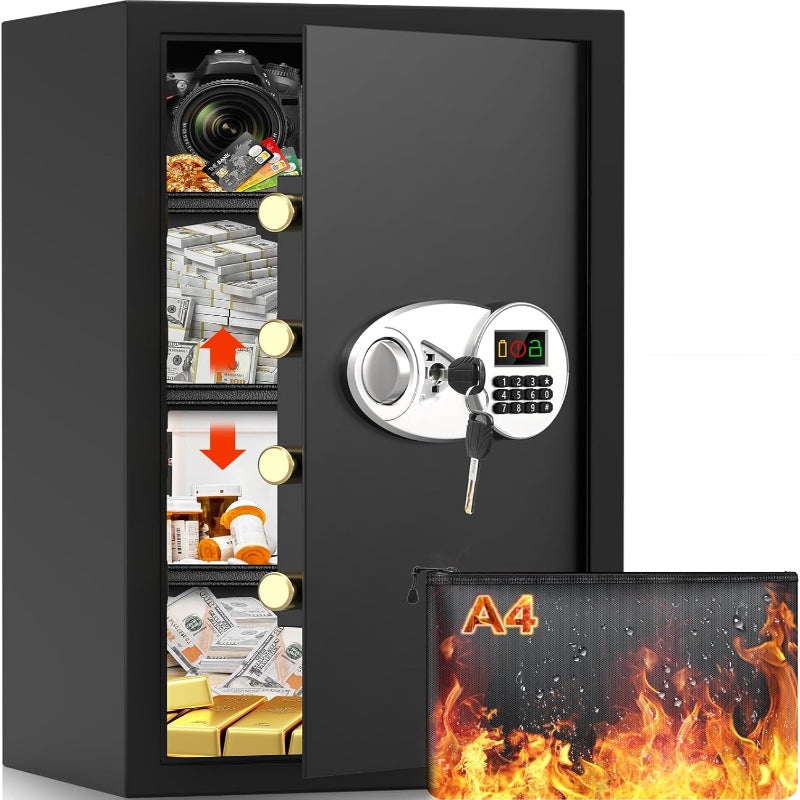 (New Open Box) 4.5 cu ft Safe Box Fireproof Waterproof with A4 Firepro ...