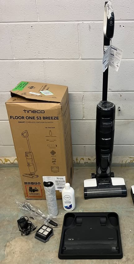 (Excellent) Tineco Floor One S3 Breeze Cordless Hardwood Floors Cleaner, Lightweight Wet Dry Vacuum Cleaners