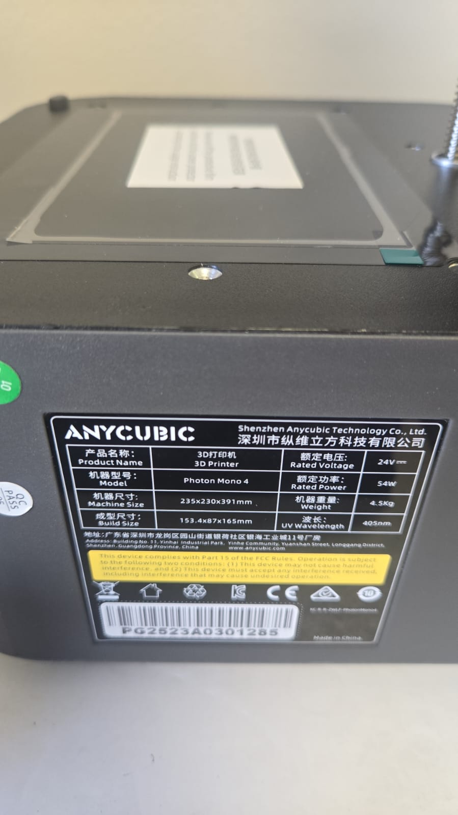 (New Open Box) ANYCUBIC Photon Mono 4 Resin 3D Printer, 7'' 10K Mono LCD Screen