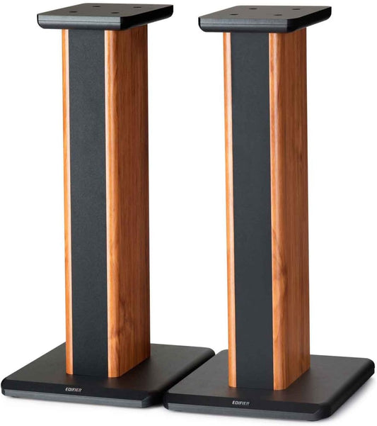 (Excellent) Edifier SS02 25.6" Wood Grain Speaker Stands (Pair) | Premium Wooden Stands