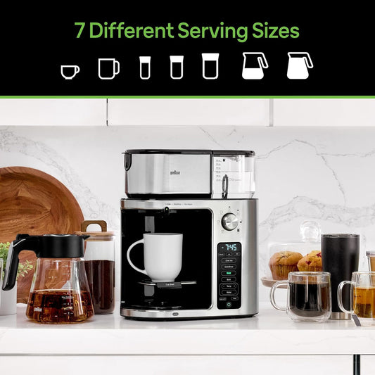 (Excellent) Braun MultiServe Plus 10-Cup Coffee Maker | Hot & Cold Brewer • Over Ice • KF9370SI