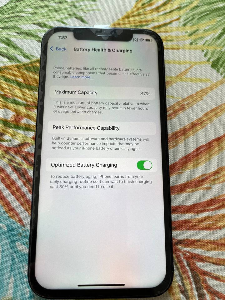 Used (Excellent) Apple iPhone 12 64GB Battery Health 87% - Black