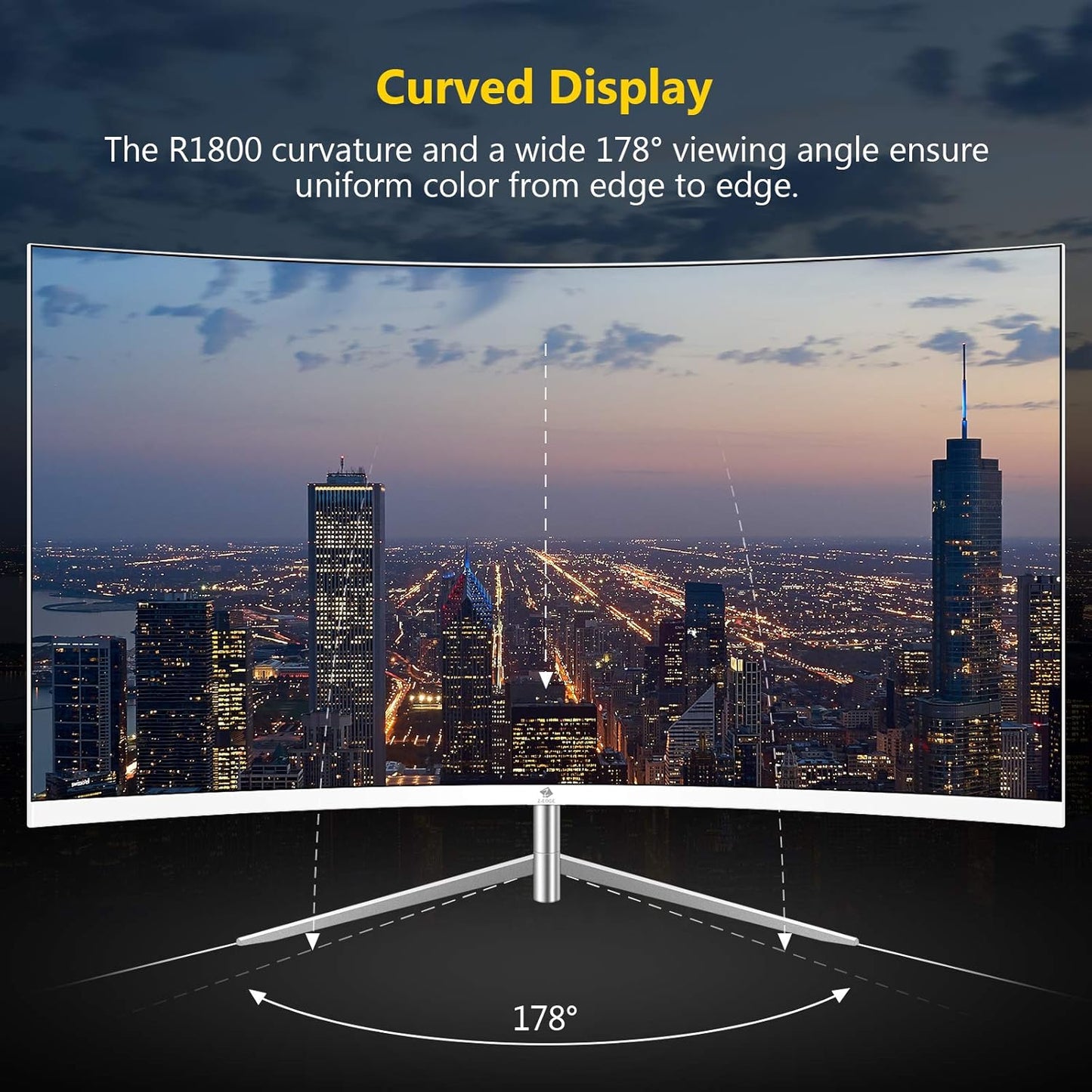 (Brand New) Z-Edge 27-inch Curved Gaming Monitor, Full HD 1080P 1920x1080 LED Backlight Monitor