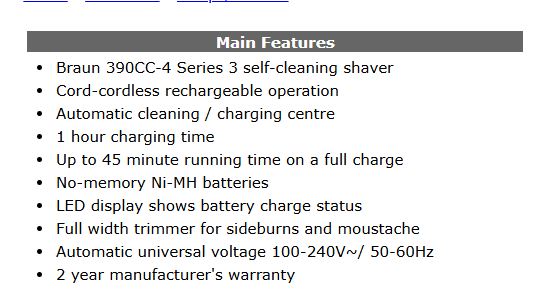 (Brand New) Braun 390CC-4 Series 3 Cord-Cordless Self-Cleaning Shaver