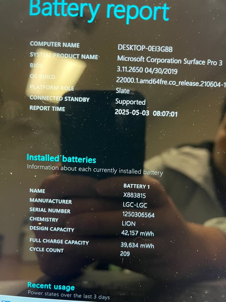 (Good) Microsoft Surface Pro 3 i5-4300U 8GB 256GB Touchscreen does not work