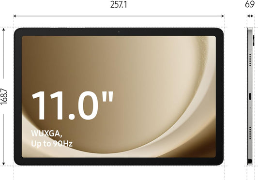(Excellent) Samsung Galaxy Tab A9+ 27.94 cm(11.0 inch) Display, RAM 4 GB, ROM 64 GB Expandable, Wi-Fi+5G, Tablet, +case and charger, Gray