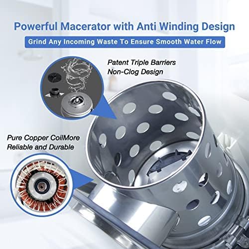 (Excellent) FAVORCOOL 600W Toilet Upflush Pump,Macerator Sewage Pump for Basement Bathroom