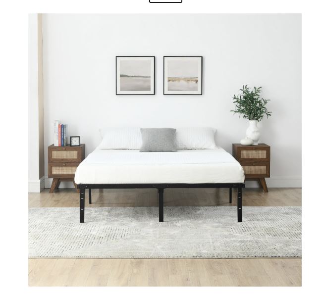 (Brand New) Mainstays Full 14" Heavy Duty Steel Slat Platform Bed Frame (mattress not included)