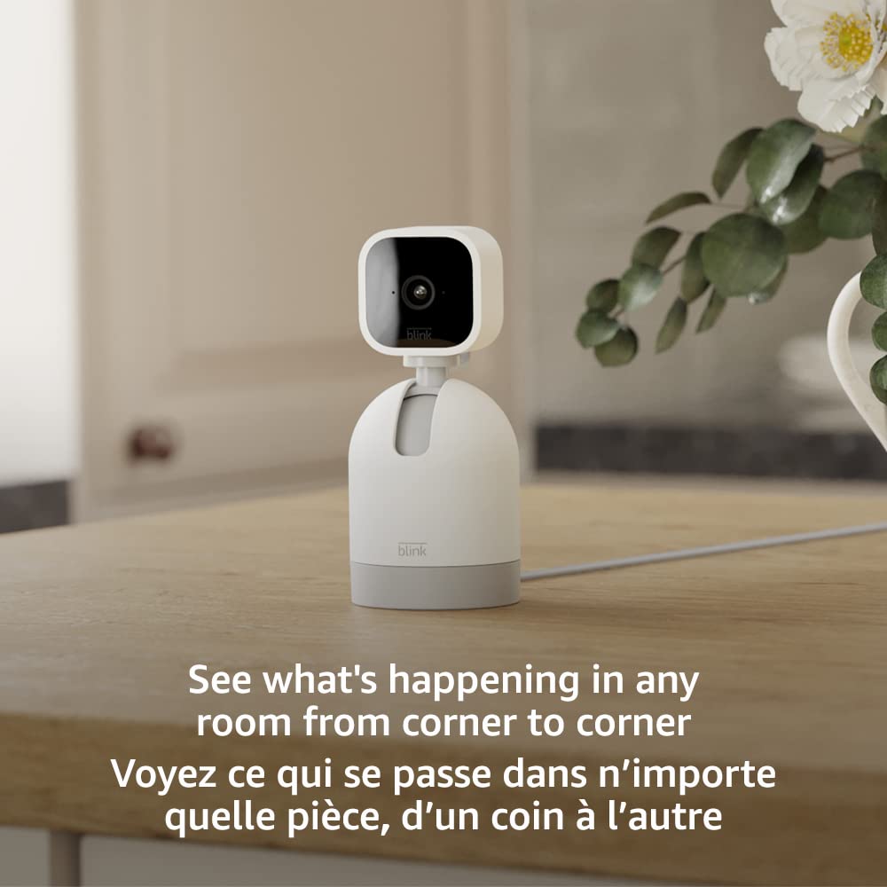 (Brand New) Blink Mini Pan-Tilt Camera (newest model), Rotating indoor plug-in smart security camera