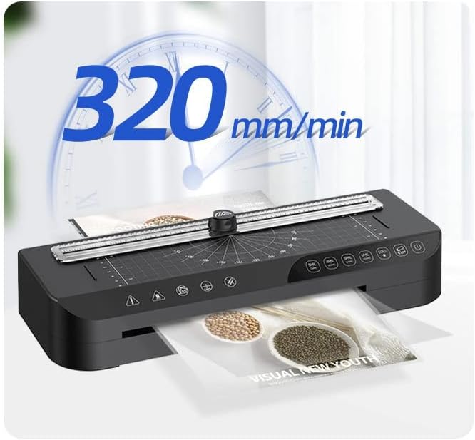 (New Open Box) 110V Home Office A4 Laminator Photo Document Plastic Sealing Machine Hot and Cold Laminating FN338