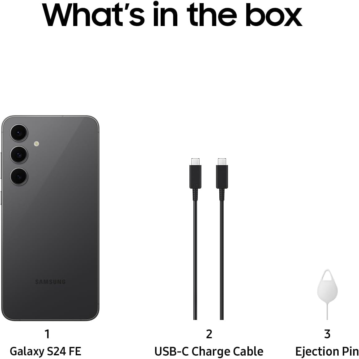 (New) Samsung Galaxy S24 FE - 128GB - Graphite (free case) -with device protection plan