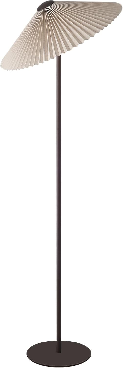 (New Open Box) KUNJOULAM Floor Lamp,Brown Pole Floor Lamps for Living Room, Simple Design Tall Lamp