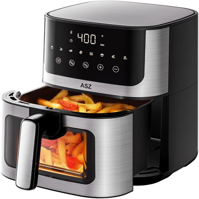 (New Open Box) ASZ Compact 5 qt Air Fryer with Window - Portable Digital 5qt Small Airfryer