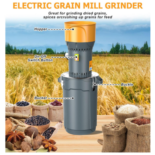 (Excellent)  25L Grain Mill Grinder Electric Corn Grinder, Grain Grinder Mill for Corn Grain
