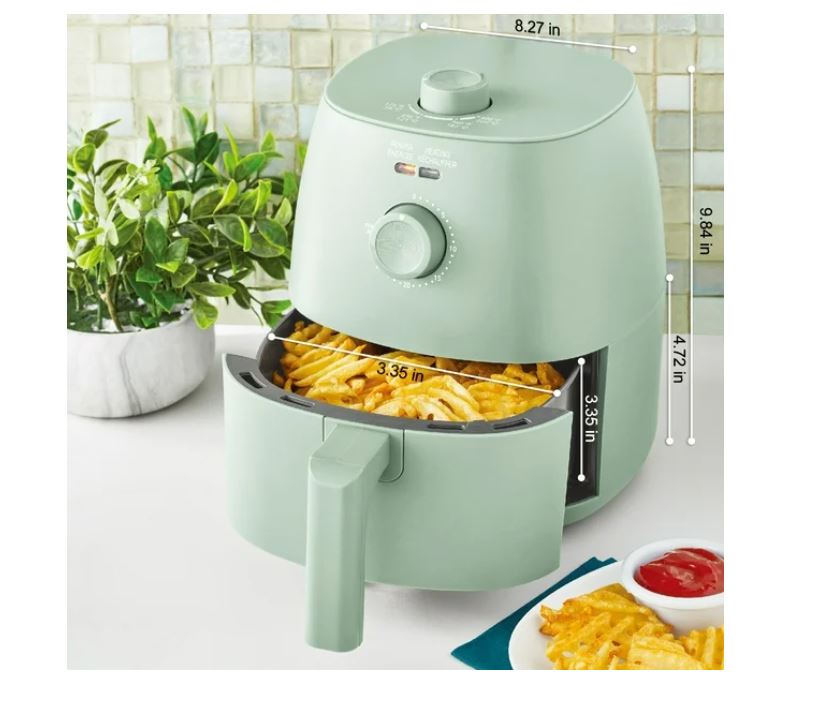 (Brand New Sealed) Mainstays 2.2 Quart Compact Air Fryer, Non-Stick, Dishwasher Safe, 1150W