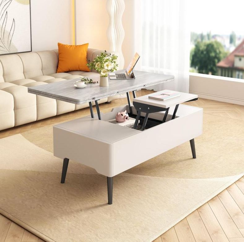 (New Open Box) Guyii Lift 43" Top Coffee Table with Storage, Modern Multifunction Center Table (DS0041)