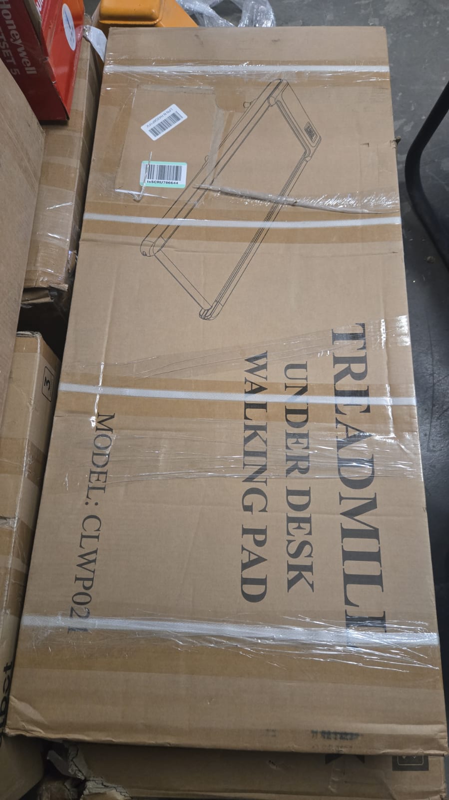 (New Open Box) Wellfit 10% Incline Under Desk Walking Pad, 2.5HP Low Noise Treadmill for Home Office Apartment, 3 in 1 Lightweight Running Machine for Small Space, Works with Apps & Mute Remote Control, No Installation