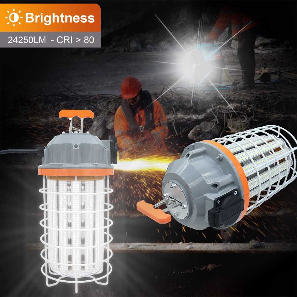 (New Open Box) LED Temporary Work Light 150W Daylight White 5000k 22250 Lumens Led High Bay Construction Light