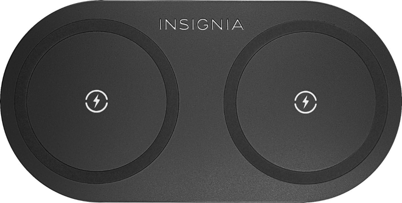 Insignia NS-MWPC10K2-C Universal Dual Qi Wireless Charging Station - Black