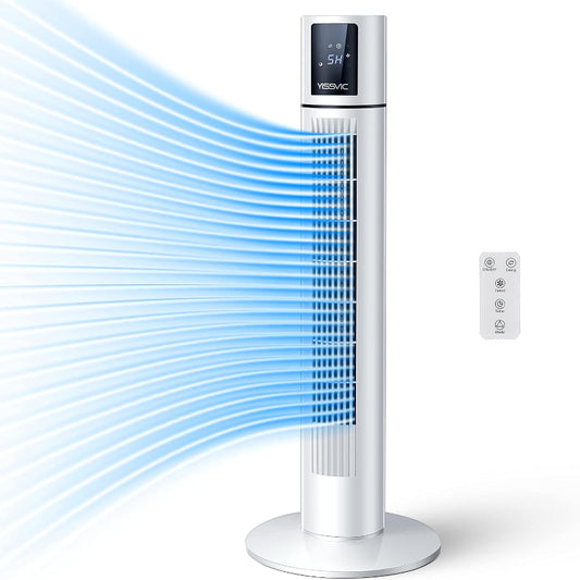 (Brand New) YISSVIC Tower Fan 34 Inches Oscillating Fans for Home with Remote, Large Display