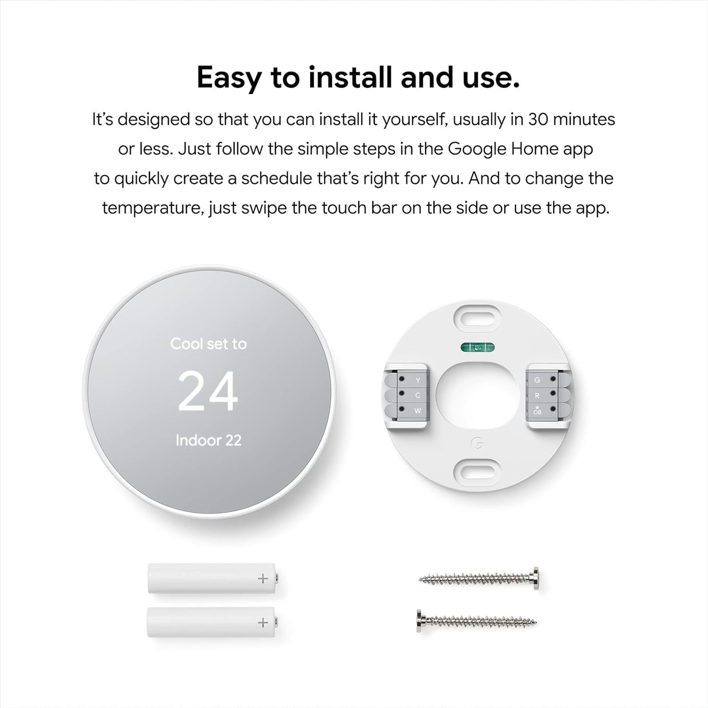 (Excellent) Google Nest Thermostat G4CVZ- Smart Thermostat for Home - Programmable WiFi Thermostat