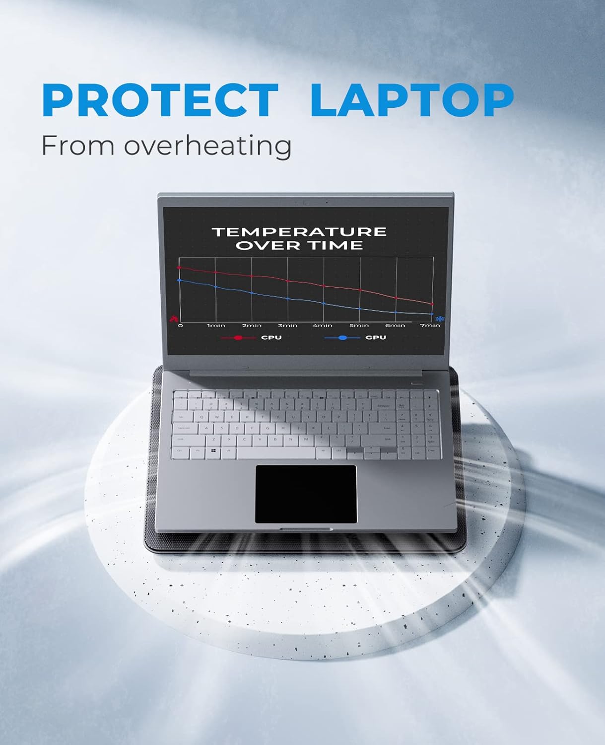 (Excellent) havit Laptop Cooling Pad, HV-F2056 15.6-17'' Slim Portable USB Powered (3 Fans)