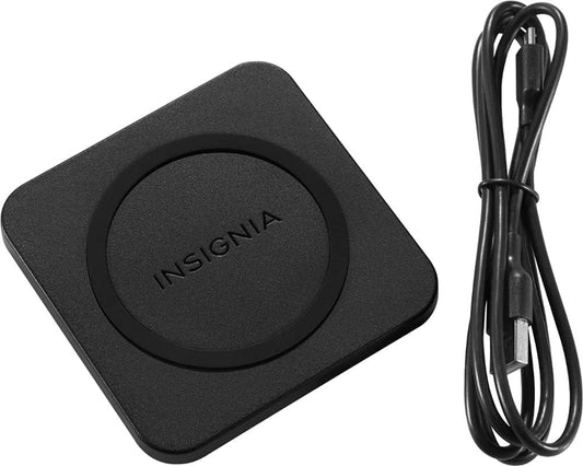 Insignia 10 W Qi Certified Wireless Charging Pad for Android/iPhone - Black - Model: NS-MWPC10K