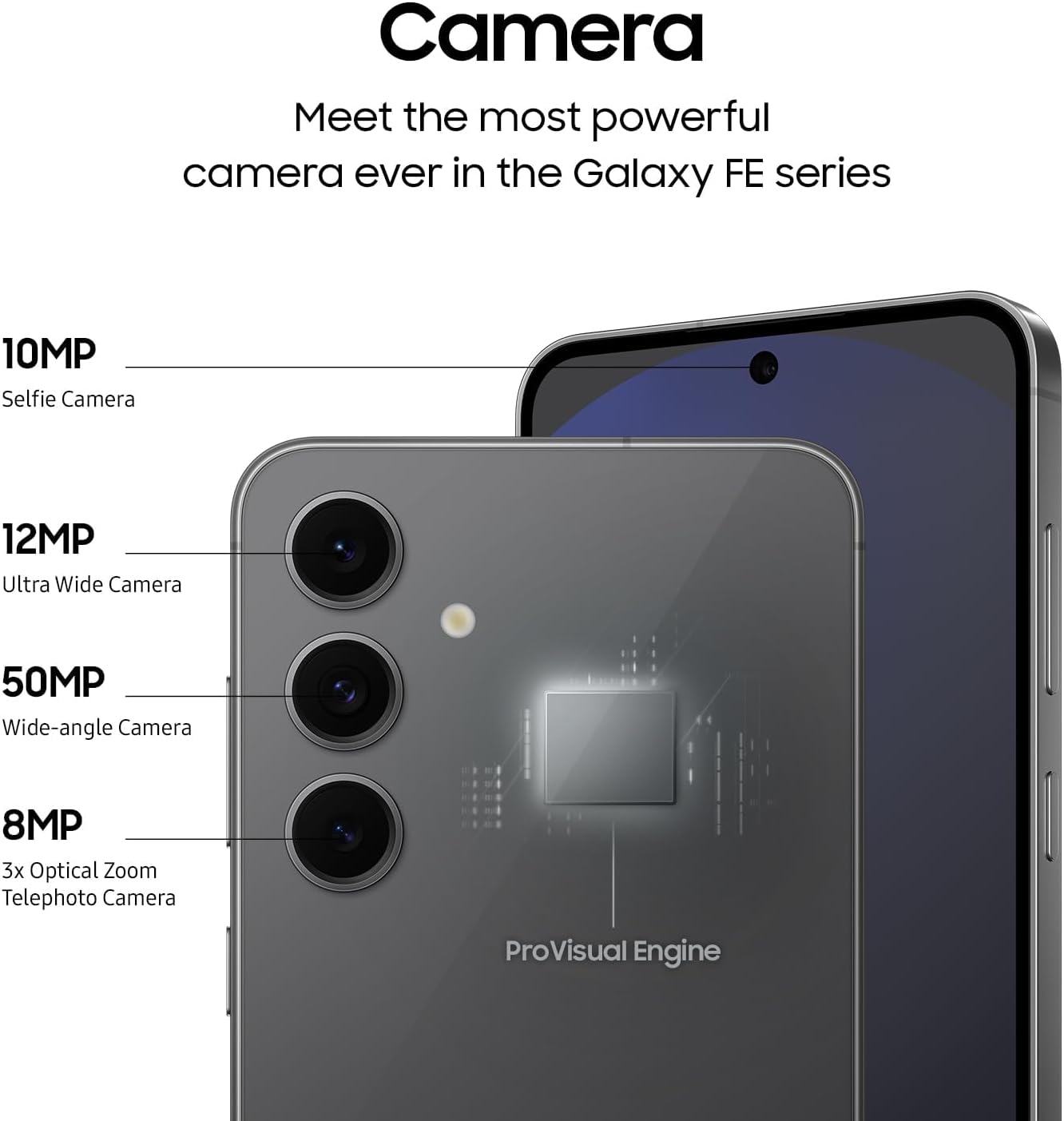 (New) Samsung Galaxy S24 FE - 128GB - Graphite (free case) -with device protection plan