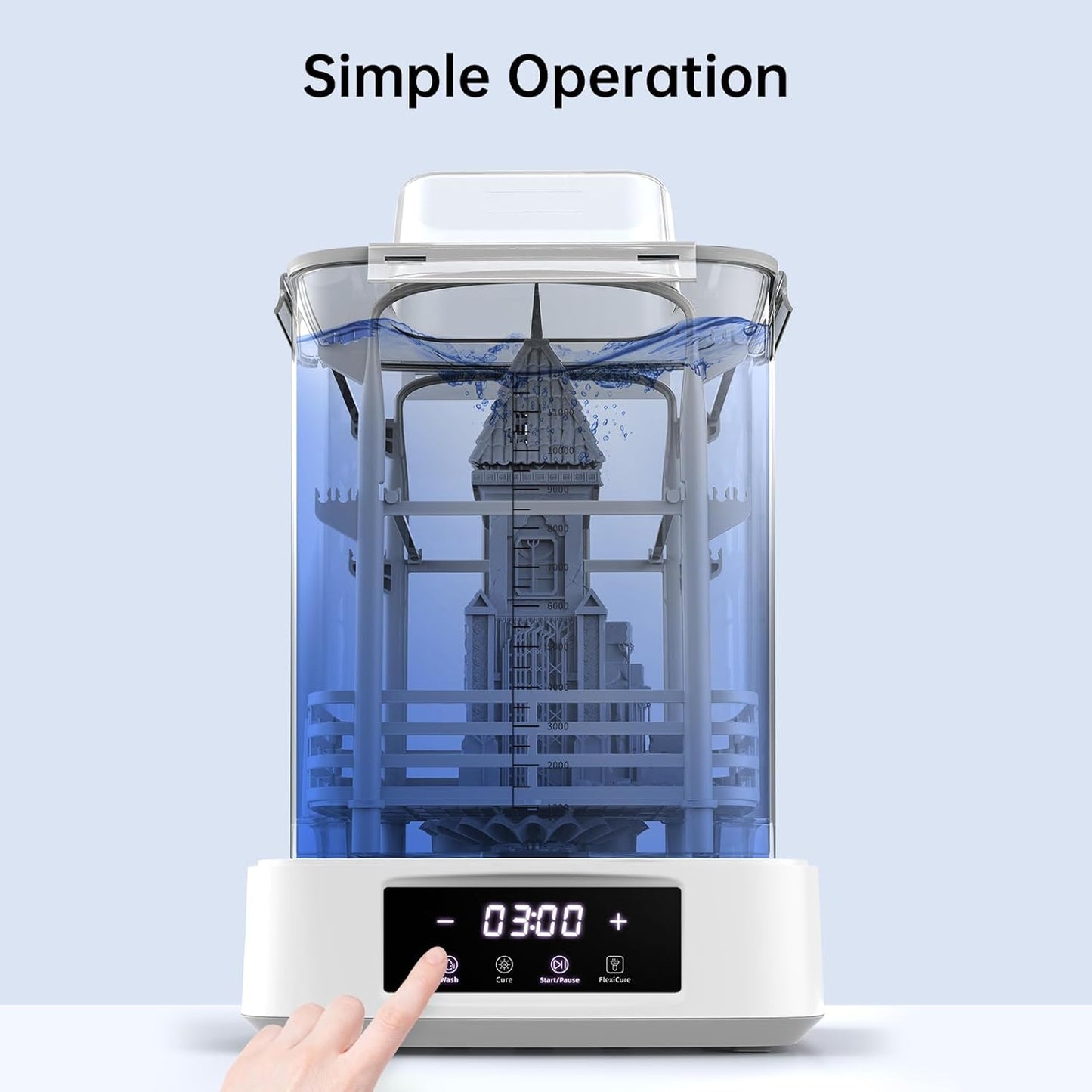 (New Open Box) ANYCUBIC Wash and Cure Station, Larger Volume 2 in 1 Wash and Cure 3.0 Plus for Photon Mono