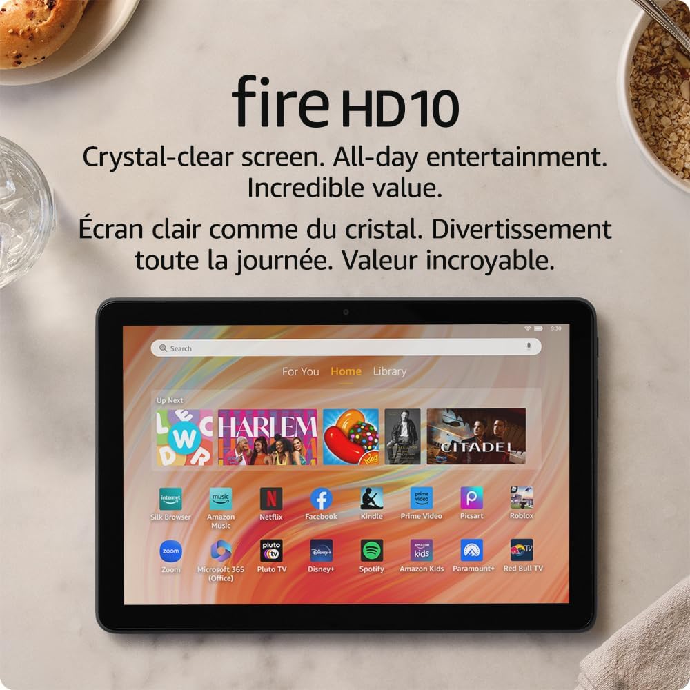 (New but no Box) Fire HD 10 13th Gen tablet, built for relaxation, 10.1" vibrant Full HD screen, octa-core processor, 3 GB RAM, latest model| 2023 release
