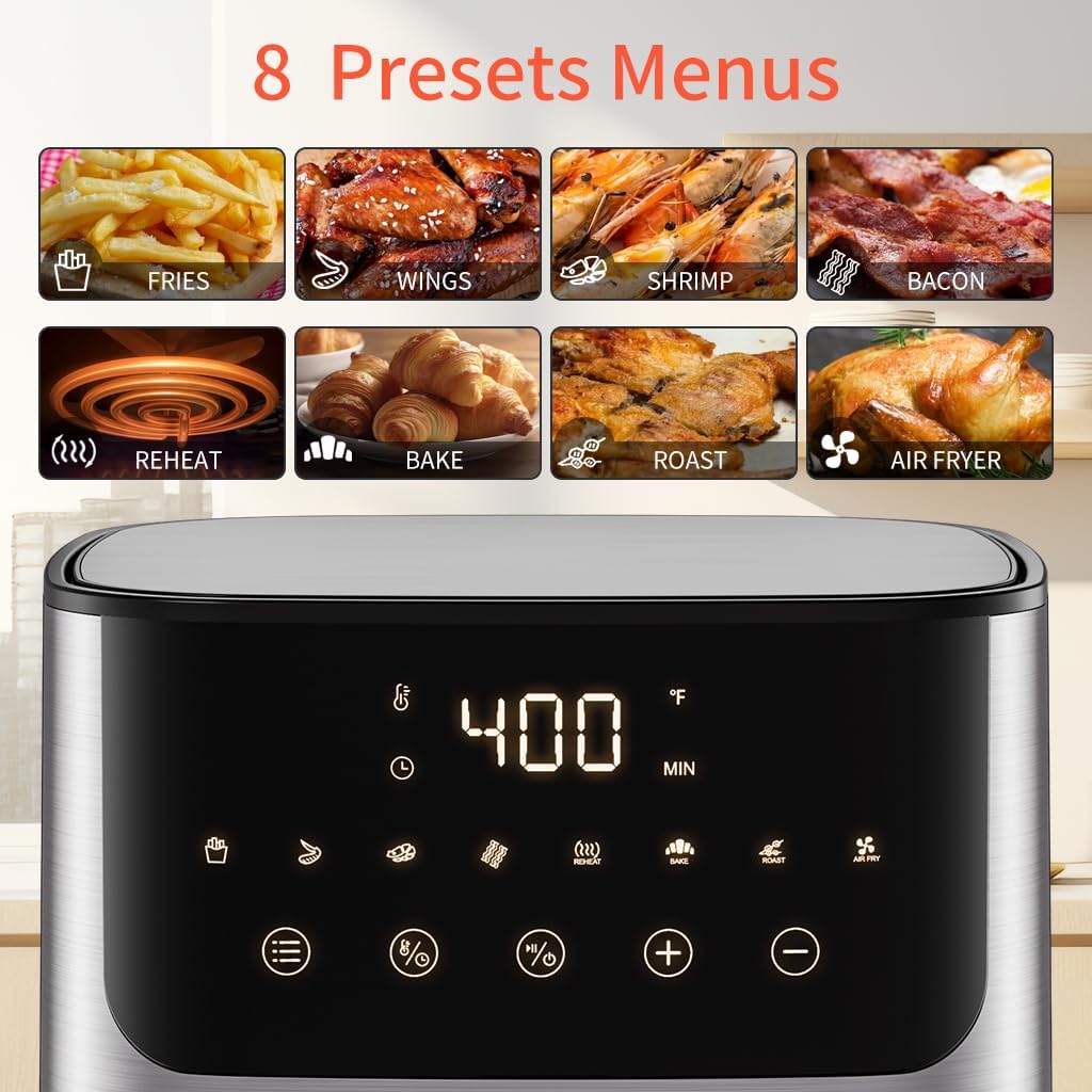 (New Open Box) ASZ Compact 5 qt Air Fryer with Window - Portable Digital 5qt Small Airfryer