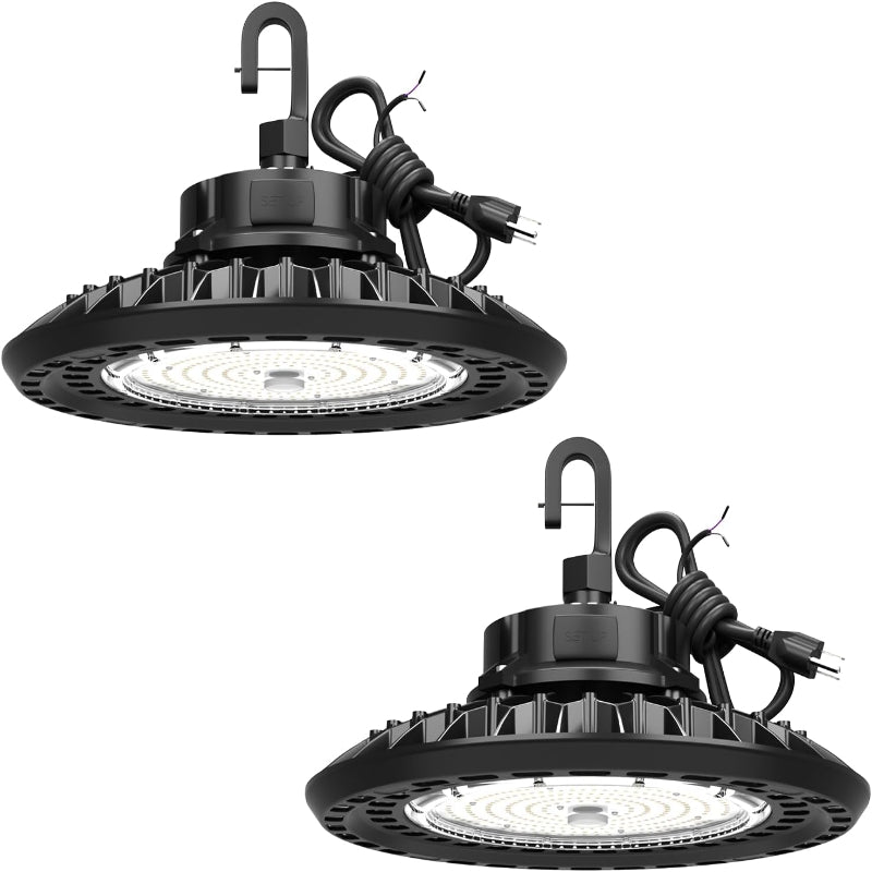 (New Open Box) 【Upgraded】LED High Bay Lights 3-Watts Adjustable 200W /150W /120W for Garage Barn Warehouse
