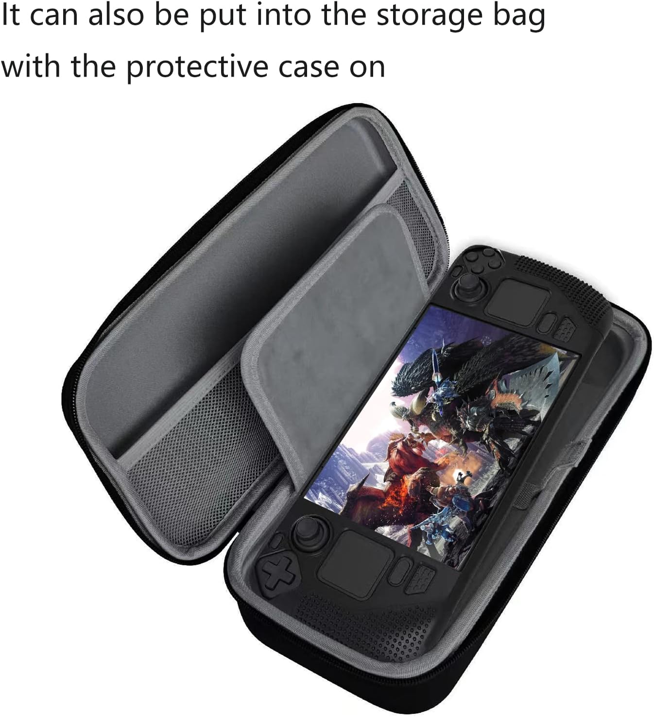 Stream Deck Carrying Case,Game Traveler Steam Deck Case, Protective Hard Portable Travel-Black